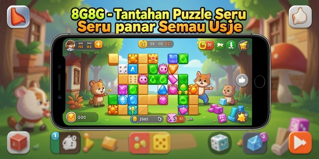 Tampilan gameplay seru dari game Puzzle 8G8G.