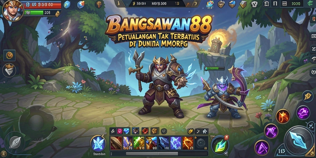 Screenshot dari gameplay MMORPG BANGSAWAN88 yang memukau.