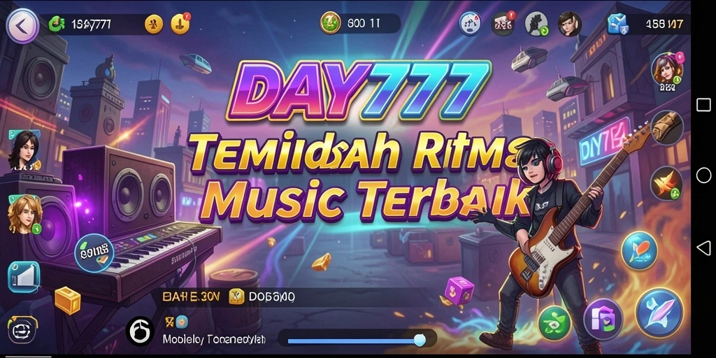 Gambaran Gameplay DAY777 dengan pengalaman musik seru.