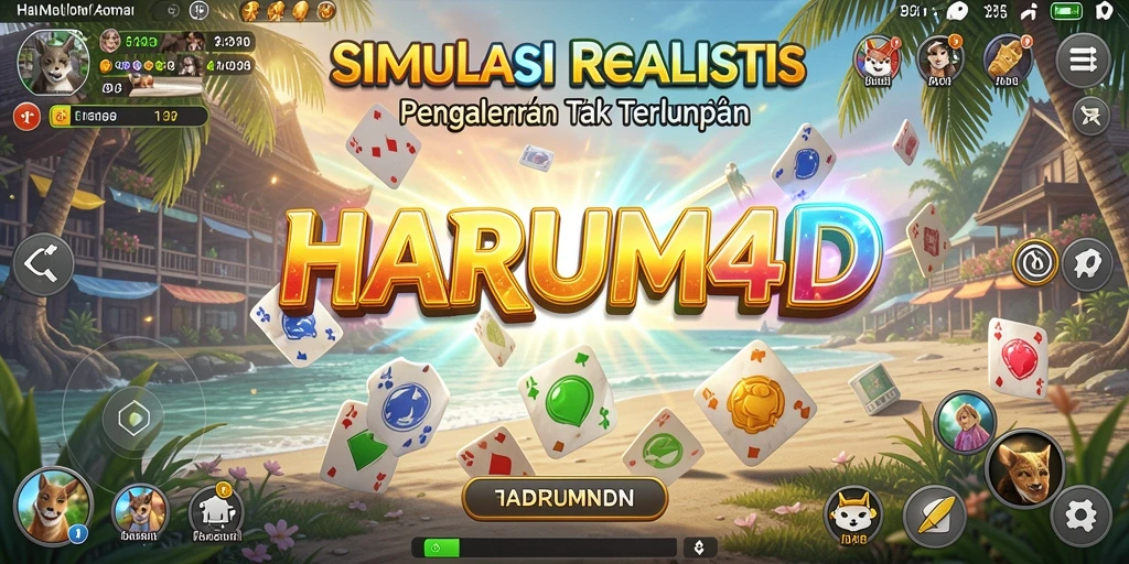 Tangkapan layar gameplay HARUM4D menampilkan simulasi interaktif yang memikat.