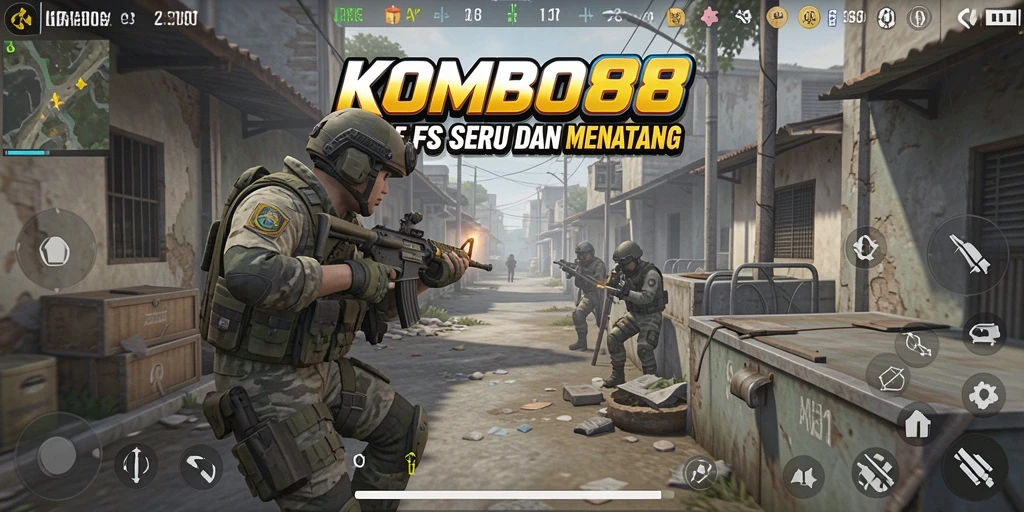 Screenshot gameplay menampilkan aksi seru dalam KOMBO88.