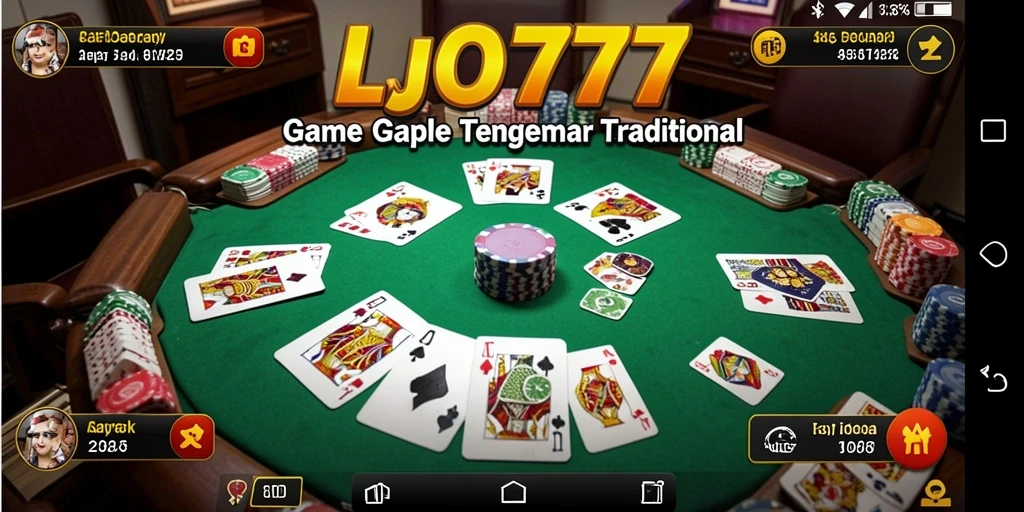 Tampilan gameplay LJO777 yang menarik dan interaktif saat bermain Gaple.