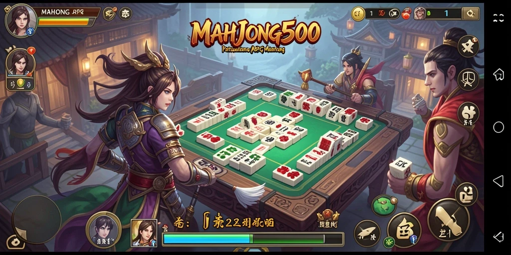 Tampilan gameplay seru dan mendebarkan di MAHJONG500.