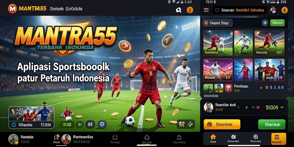 Tampilan gameplay taruhan olahraga dalam aplikasi MANTRA55.