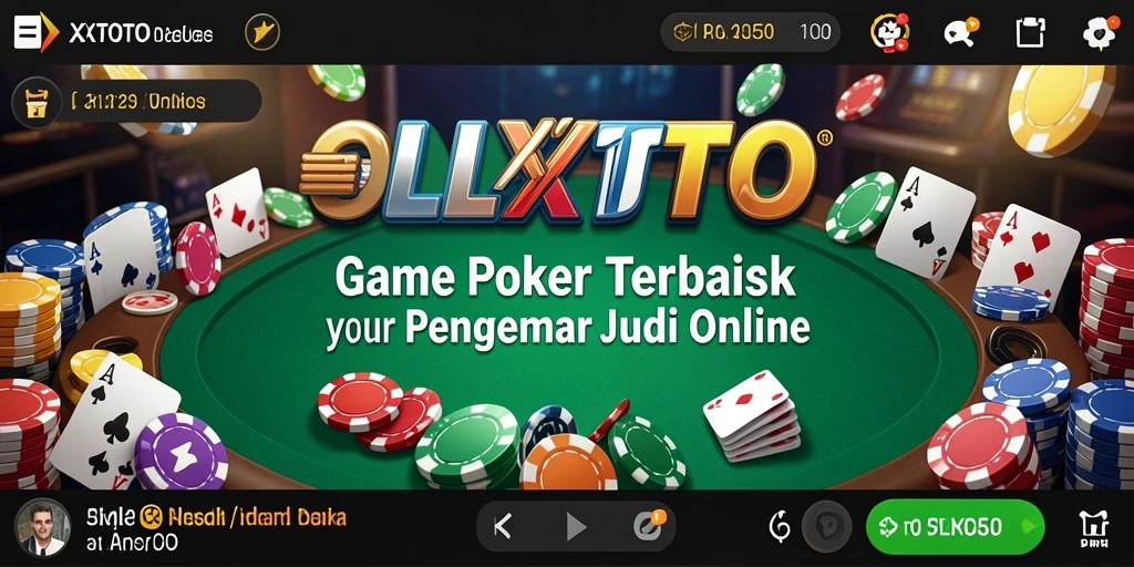 Tampilan gameplay menegangkan dalam permainan Poker OLXTOTO.