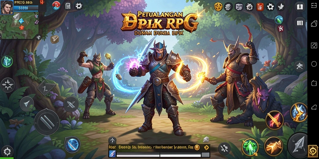 Tangkapan layar menunjukkan aksi seru dalam permainan RPG.