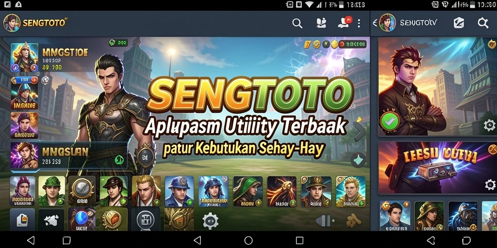 Screenshot dari tampilan utama aplikasi Utility SENGTOTO yang menampilkan fitur pengingat dan catatan.