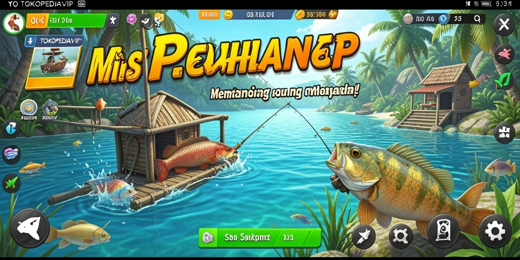 Tampilan gameplay TOKOPEDIAVIP dengan suasana memancing yang menakjubkan.