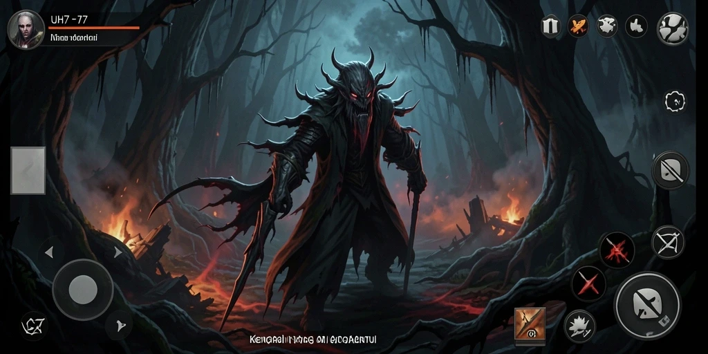 Tangkapan layar menampilkan momen menegangkan dalam gameplay UH77.