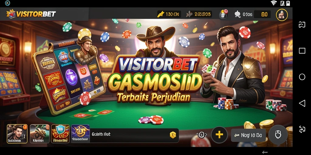 Tampilan menarik dari gameplay Kasino VISITORBET dengan efek grafis yang menakjubkan.