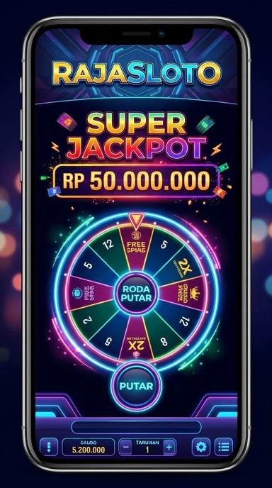 Tampilan aplikasi rajasloto yang sederhana dan intuitif.